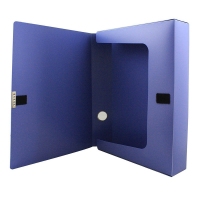 齐心(Comix) A1249 粘扣档案盒 文件盒 资料盒 A4 55mm 蓝色 