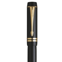 派克(Parker) 世纪纯黑金夹标准装18K金笔 墨水笔 礼品笔