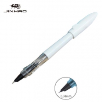 金豪(Jinhao) 鲨鱼正姿彩色透明钢笔 特细 0.38mm 小尖 12支/盒