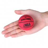 斯伯丁(Spalding) 51-169Y 高弹力迷你空心橡胶篮球儿童玩具小球 6cm 红色
