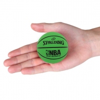 斯伯丁(Spalding) 51-171Y 高弹力迷你空心橡胶篮球儿童玩具小球 6cm 绿色