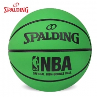 斯伯丁(Spalding) 51-171Y 高弹力迷你空心橡胶篮球儿童玩具小球 6cm 绿色