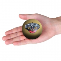 斯伯丁(Spalding) 51-182Y 高弹力迷你空心橡胶篮球儿童玩具小球 6cm 橄榄绿 鹈鹕队徽
