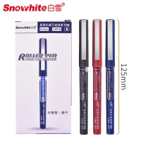 白雪(Snowhite) T26速干直液式全针管中性笔走珠笔签字笔 0.5mm 蓝色