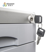 金隆兴(GOLDLONSEN) C9978 桌面7层办公文件柜资料柜档案柜 带锁（银）300×360×405mm